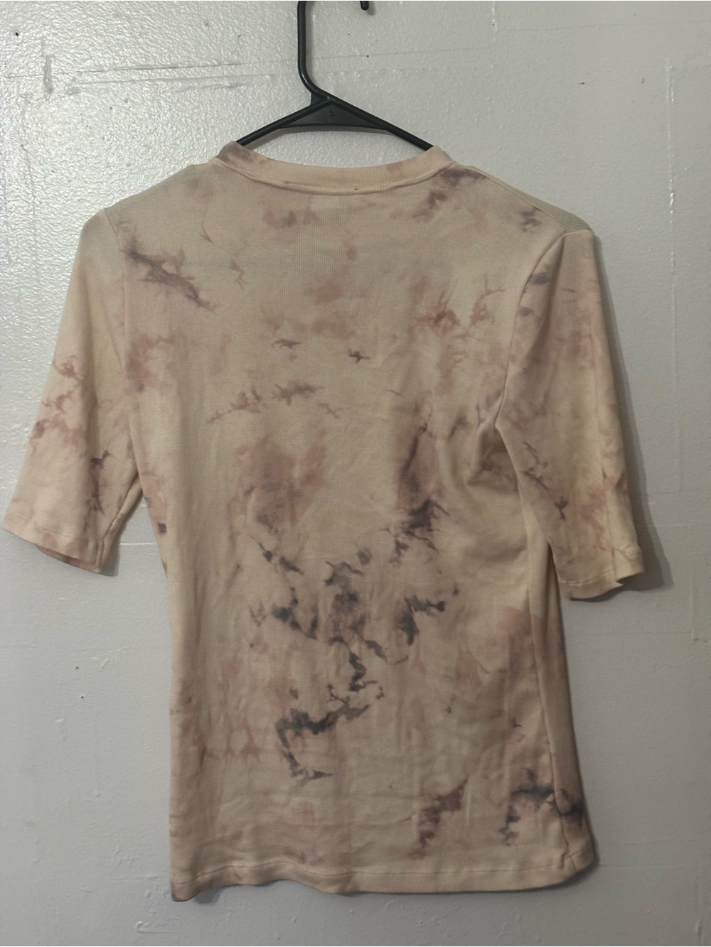 Zara Tie-Dye Short Sleeve Top — Pink Beige
